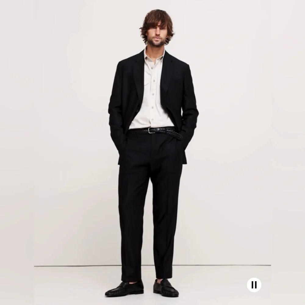 NWT Banana Republic Signature Italian Hopsack Black Suit Pant Men’s Size 32S